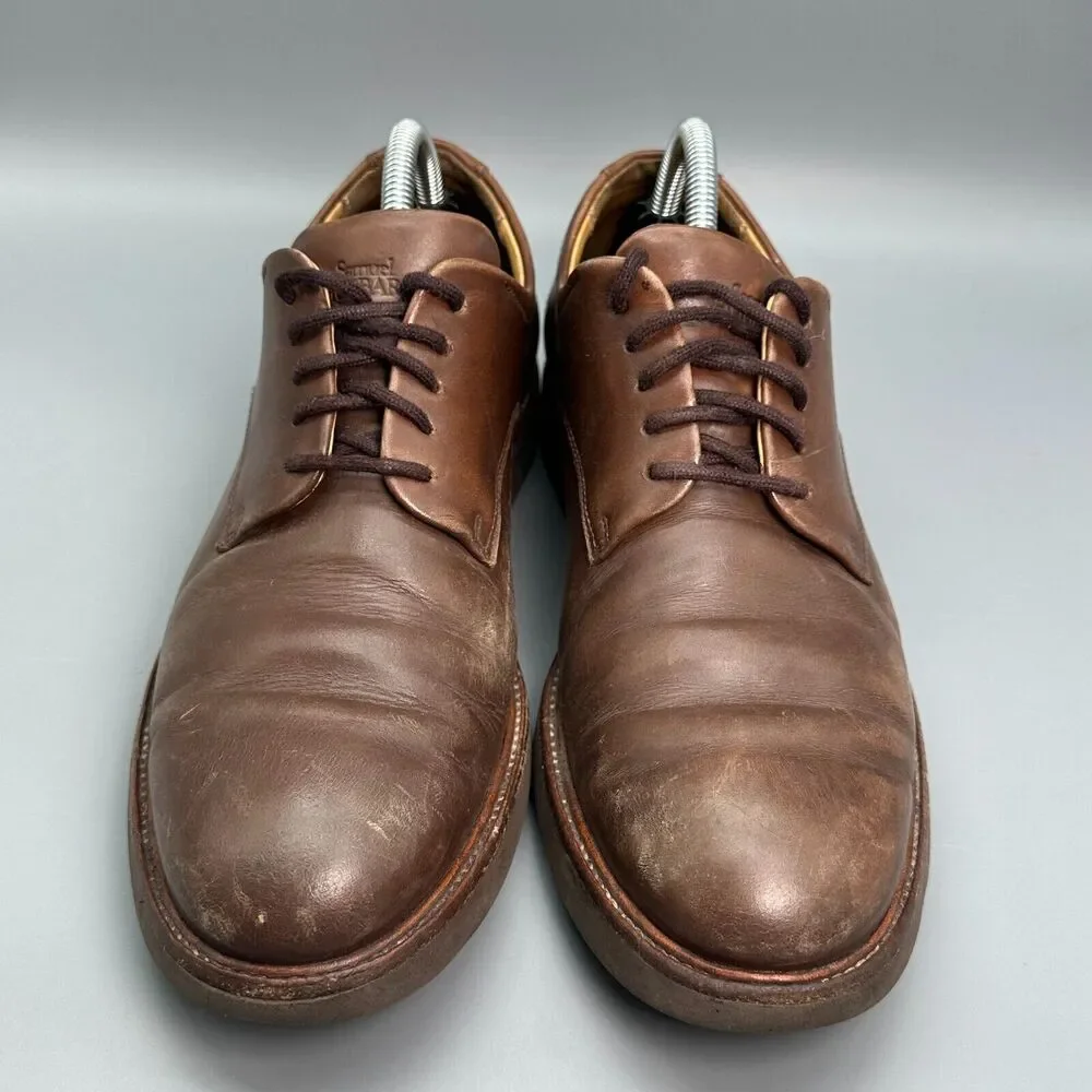 Samuel Hubbard Founders Men's 9 Brown Dress Shoes Lace-Up Low Top Oxford Casual